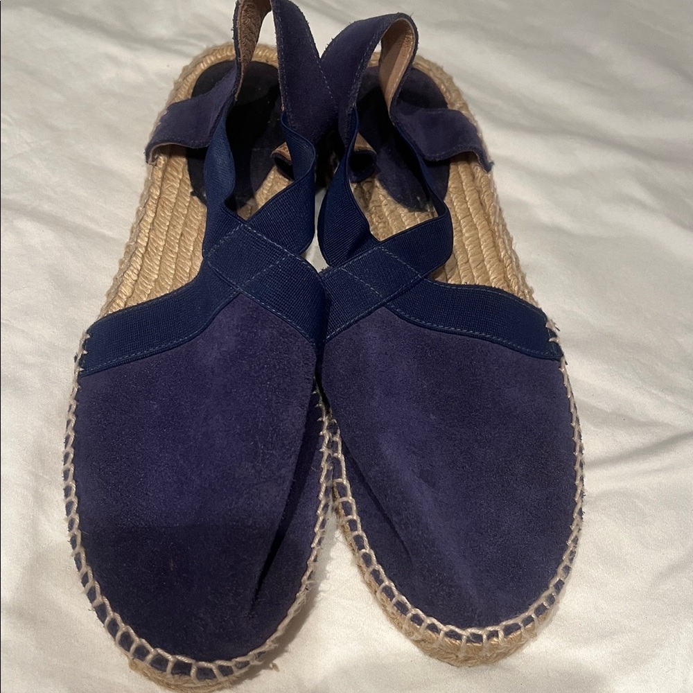 Picon Suede Blue Espadrilles Size 8